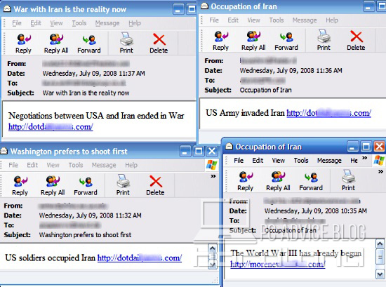 E-mails containing the StormWorm